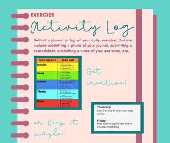 Preview of PE Aerobic Activity Log