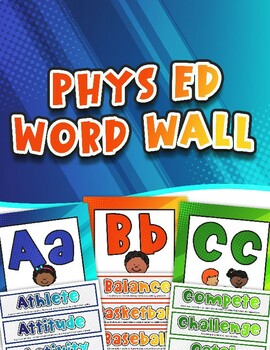 Preview of PE Alphabet Word Wall: 26 Alphabet Cards and 130 Physical Education Words