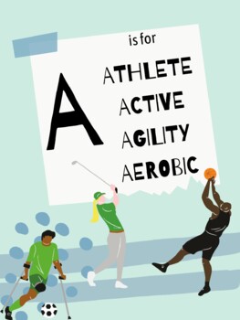 Preview of PE Alphabet - Word Wall Posters