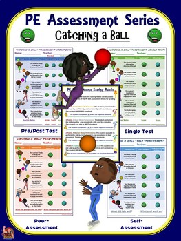Preview of PE Assessment Series: Catching a Ball- 4 Versions