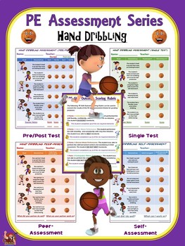 Preview of PE Assessment Series: Hand Dribbling- 4 Versions