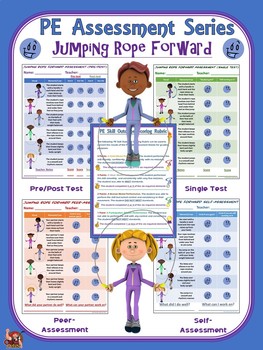 Preview of PE Assessment Series: Jumping Rope Forward- 4 Versions