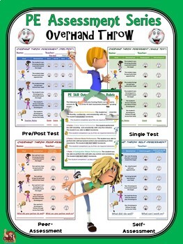Preview of PE Assessment Series: Overhand Throw- 4 Versions