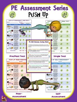 Preview of PE Assessment Series: Push up- 4 Versions