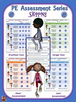 Preview of PE Assessment Series: Skipping- 4 Versions