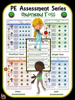 Preview of PE Assessment Series: Underhand Toss- 4 Versions