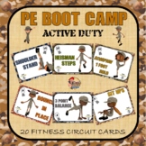 PE BOOT CAMP SERIES: Active Duty- 20 Fitness Circuit Cards