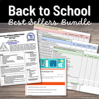 Preview of PE Back-to-School Best Sellers: Get Ready for School with Top-Rated Resources