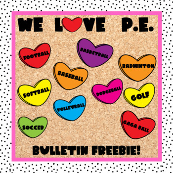 Preview of PE  Bulletin Board | FREEBIE