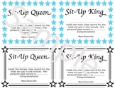 PE Certificate for Sit-Ups (Mini-Certificate prints 4 per page)