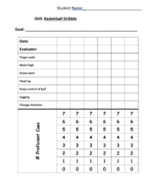 Preview of PE Data Tracker for Student Self-Monitoring