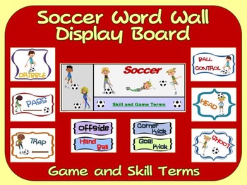 Preview of Soccer Word Wall Display: Skill, Graphics & Game Terms