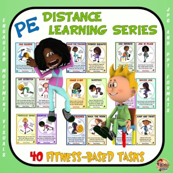 Preview of PE Distance Learning Series: 40 Fitness-Based Tasks for Students at Home