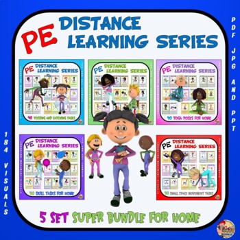 Preview of PE Distance Learning Series: 5 Set SUPER BUNDLE for Home