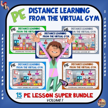 Preview of PE Distance Learning from the Virtual Gym- 15 Lesson Super Bundle: Volume 1
