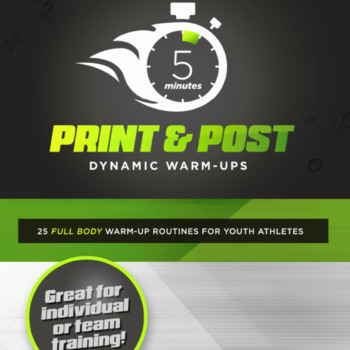 Preview of Middle & High School PE Lesson: 25 Dynamic Warmup Station Posters