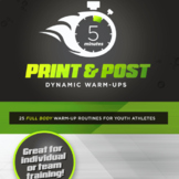 Middle & High School PE Lesson: 25 Dynamic Warmup Station Posters