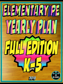 Preview of PE Elementary Physical Education K-5 Yearly Plan 6