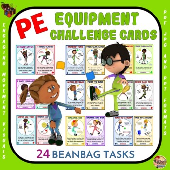 Preview of PE Equipment Challenge Cards: 24 Beanbag Tasks