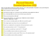 Physical Education Essential Questions (EQ) and Vocabulary