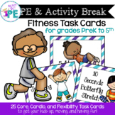 PE Exercise & Brain Break Fitness Action Task Station Cards