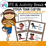 PE Exercise & Brain Break YOGA Task Cards