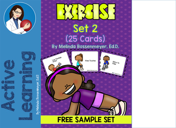 Preview of PE Exercise Cards Set 2  ** SAMPLE
