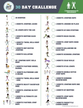 FitKids 30 Day Challenges: 12 Monthly Workout Challenges - American  Coaching Academy