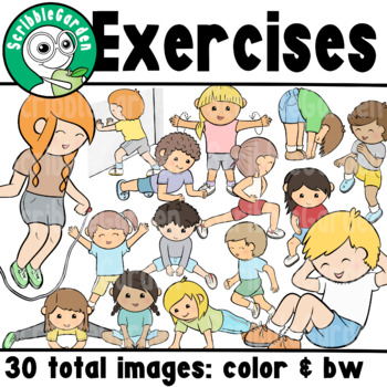 Preview of PE Exercises ClipArt