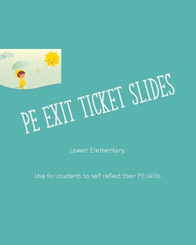 Preview of PE Exit Tickets