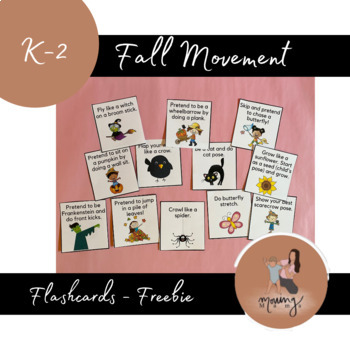 Preview of PE Fall Movement Flashcard - FREEBIE