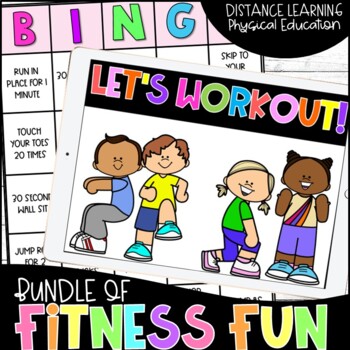 Preview of PE Fitness Indoor Recess Digital Learning Virtual Learning Sub Work