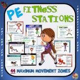 PE Fitness Stations: 44 Maximum Movement Zones