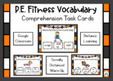 PE Fitness Task Card Set of 30- PE in Classroom, Distance 