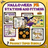PE Halloween Stations and Fitness- 7 Product Super Bundle