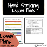 PE Hand Striking Lesson Plans TK-6th