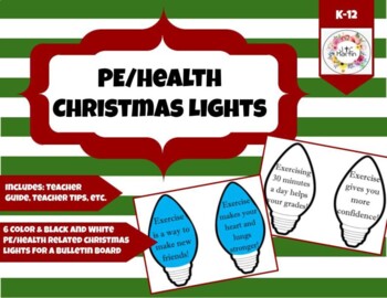 Preview of PE/Health Christmas Lights for Bulletin Board