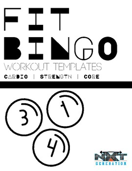 Preview of PE/Health: Fit Bingo Workout Game Templates