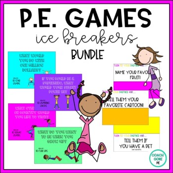 PE Ice Breaker Fitness Games BUNDLE | Virtual PE | Distance Learning ...