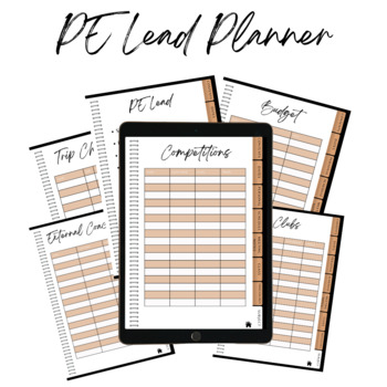 Preview of PE Lead digital planner, goodnotes, ipad planner, teaching digital planner