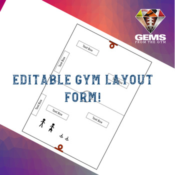 Preview of PE Lesson Plan Gym Layout Form - Editable!