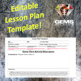 PE Lesson Plan Template - EDITABLE!