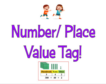 Preview of PE MATH Tag!  Place Value/ Number sense integration with P.E.