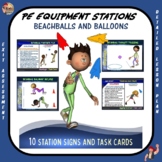 PE Equipment Stations and Task Cards- Beanbags and Jugglin