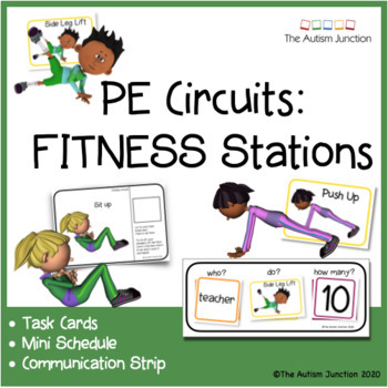 Preview of PE Circuits / Fitness Stations / TASK CARDS