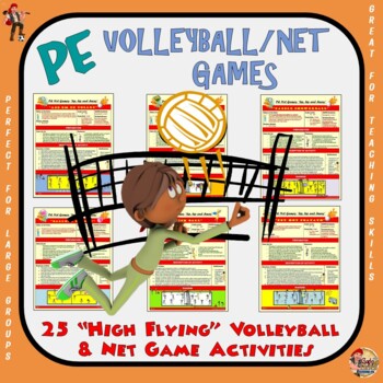 Preview of PE Volleyball and Net Games- 25 “High Flying” Volleyball and Net Activities