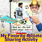 Preview of PE | Non-Exercise Classwork | My Favorite Athlete Sharing Activity (with Bingo)
