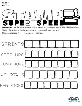 Preview of Phonics and Fitness Fun: Stamp Super Speed  (Easel Activity with Audio Guidance)