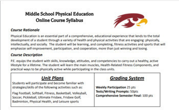 Preview of PE Online Syllabus