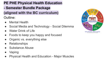 Preview of PE PHE Physical Health Education - entire semester - 12 weeks bundle package